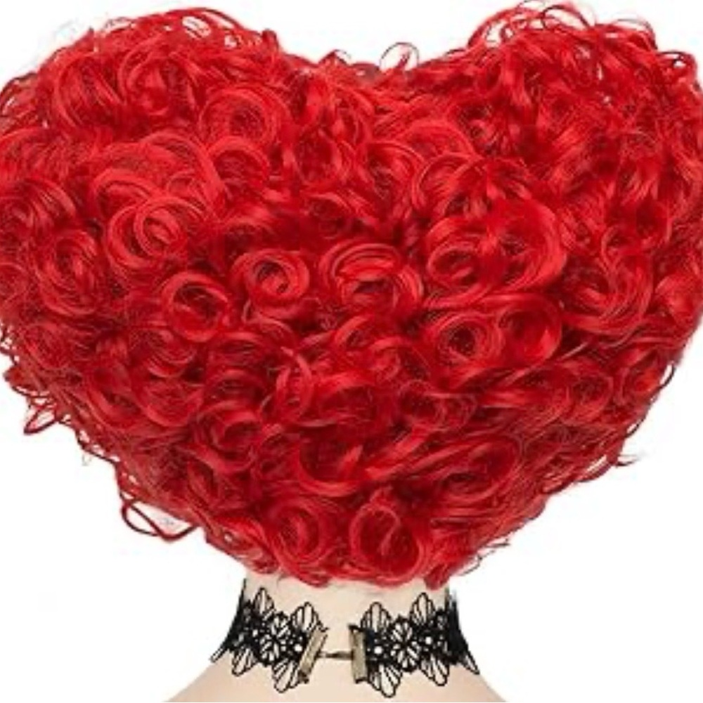 Vibrant Red Curly Wig
